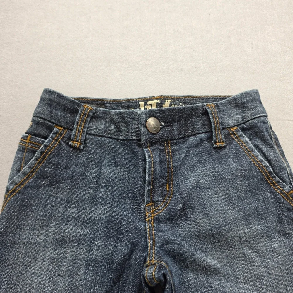 Los !iT Jeans Angeles Girls Size 7 Dark Wash Flare Leg Denim Blue Jeans